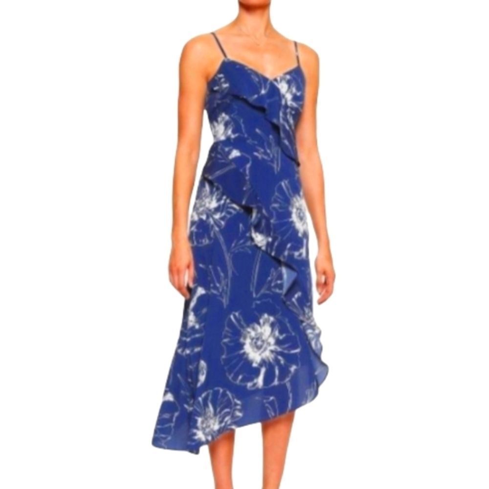 NWOT BANANA REPUBLIC SPAGHETTI STRAP FLORAL RUFFLE DRESS SZ.2P